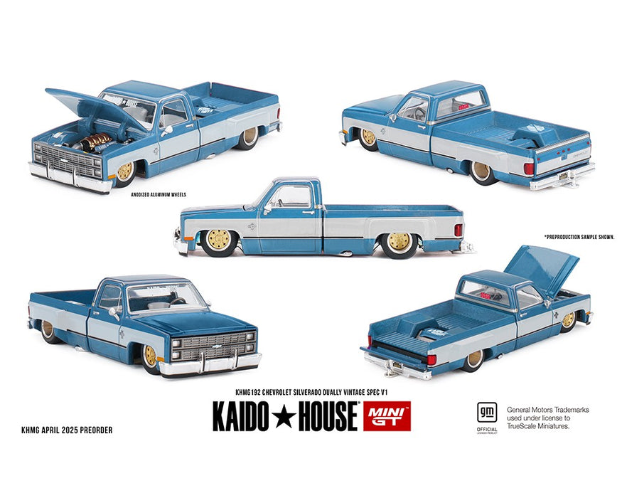 Chevrolet Silverado Dually Vintage Spec V1 - Mini GT - Mijo Exclusives - 1/64 - KHMG192 Passion Diecast