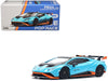 LAMBORGHINI HURACÁN STO BLU LAUFEY/ARANCIO XANTO - Pop Race 1:64 - PR640110 -  Passion Diecast 