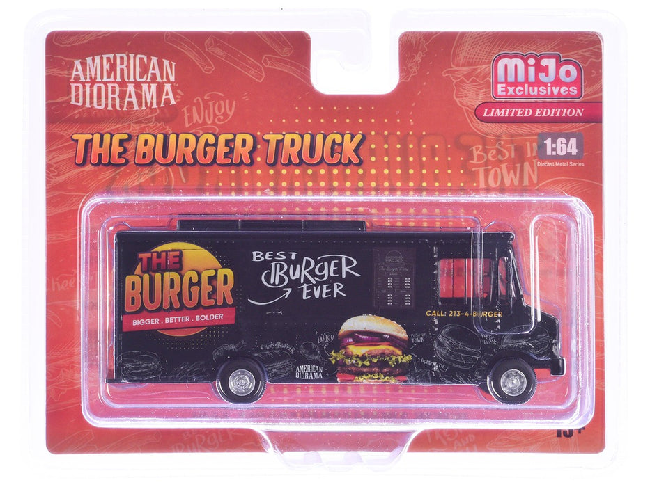 Food Truck The Burger Truck - Limited Edition MiJo Exclusives - American Diorama 1/64 - AD-70101 Passion Diecast