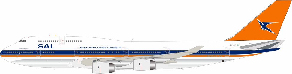 South African Airways Boeing 747-444 "Polished" / ZS-SAW/ Inflight 200 / 1:200 / IF744SA0524P