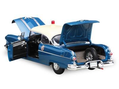 1955 Pontiac Star Chief Hard Top Police Car Nassau County  - Sunstar 1/18 -  5046 - Passion Diecast 