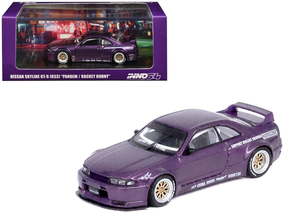 NISSAN Skyline GT-R (R33) PANDEM ROCKET BUNNY Purple - INNO 64 - 1/64 - IN64-R33P-PPL Passion Diecast