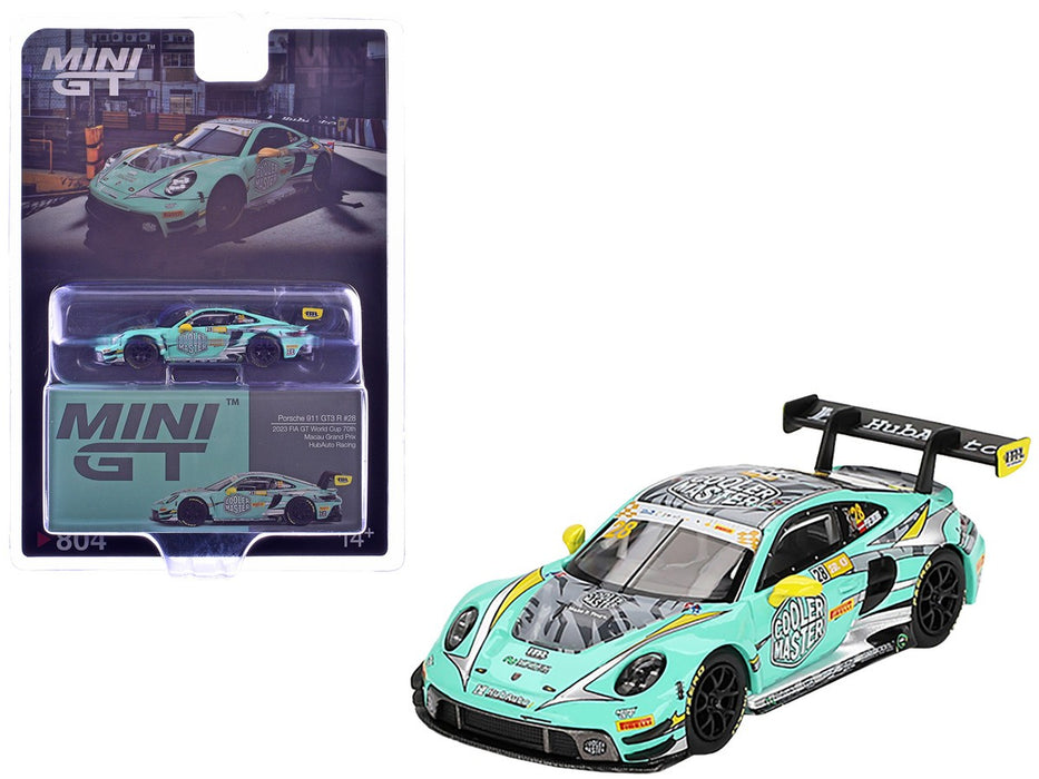 Porsche 911 GT3 R No.28 HubAuto Racing  2023 FIA GT World Cup 70th Macau Grand Prix - Mini GT - 1:64 - MGT00804 Passion Diecast