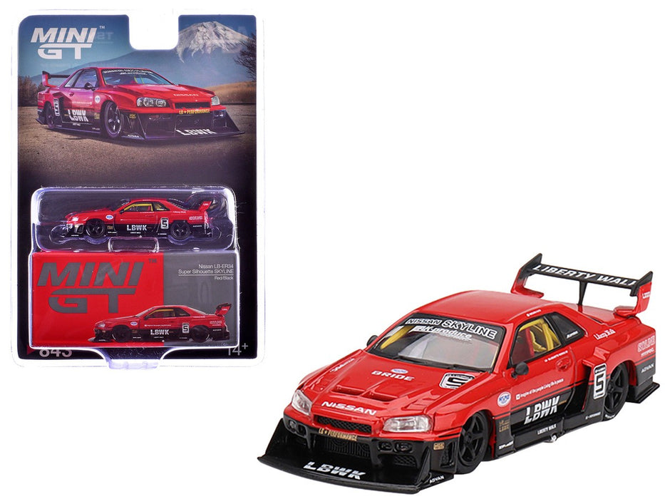 Nissan LB-ER34 Super Silhouette SKYLINE Red/Black - Mini GT - 1:64 - MGT00843 Passion Diecast