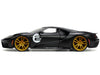 2017 Ford GT (Matte Black with Silver Stripes) - Bigtime Muscle - Jada 1/24 - 33882 - Passion Diecast 