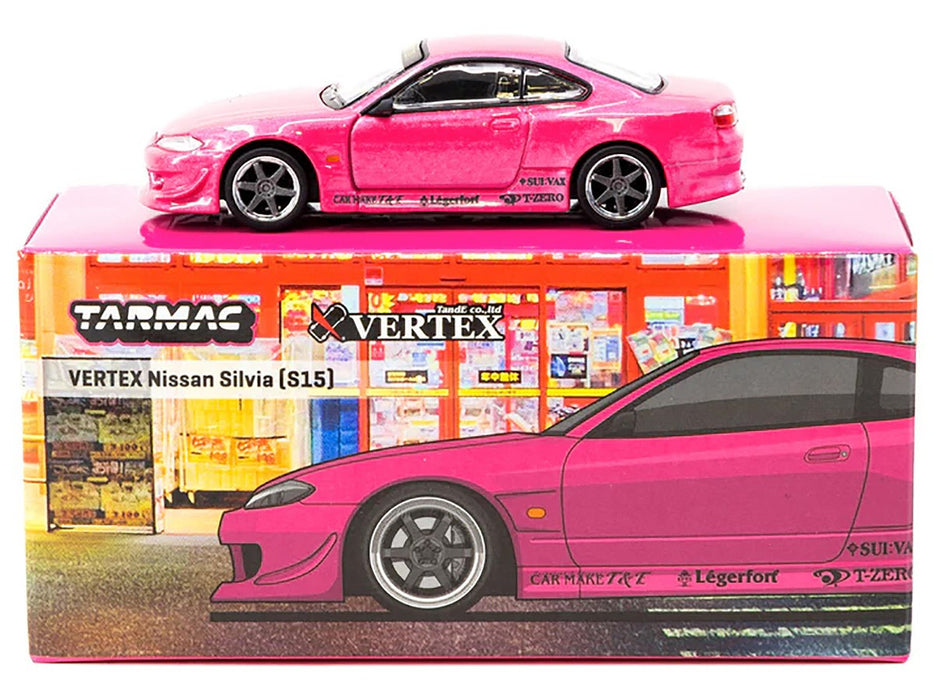 VERTEX Nissan Silvia (S15) - Pink Metallic - Tarmac Works - 1/64 - T64G-023-PI Passion Diecast