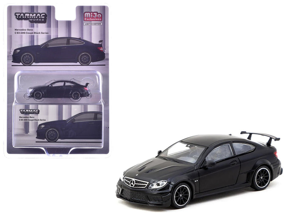 Mercedes-Benz C 63 AMG Coupé Black Series - Matte Black - Tarmac Works - 1/64 - T64G-009-MB Passion Diecast