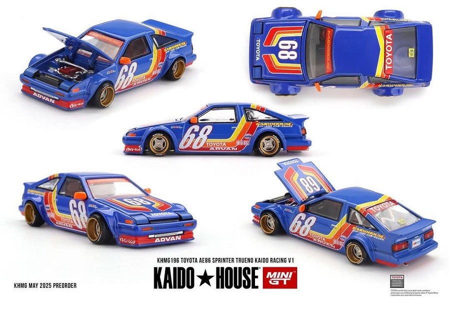 TOYOTA AE86 SPRINTER TRUENO KAIDO RACING V1 - Mini GT & Kaido★House 1/64 - KHMG196 Passion Diecast
