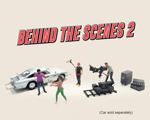 Figures Behind The Scenes II - 9 Piece metal set - American Diorama - 1/64 - AD-2428MJ Passion Diecast