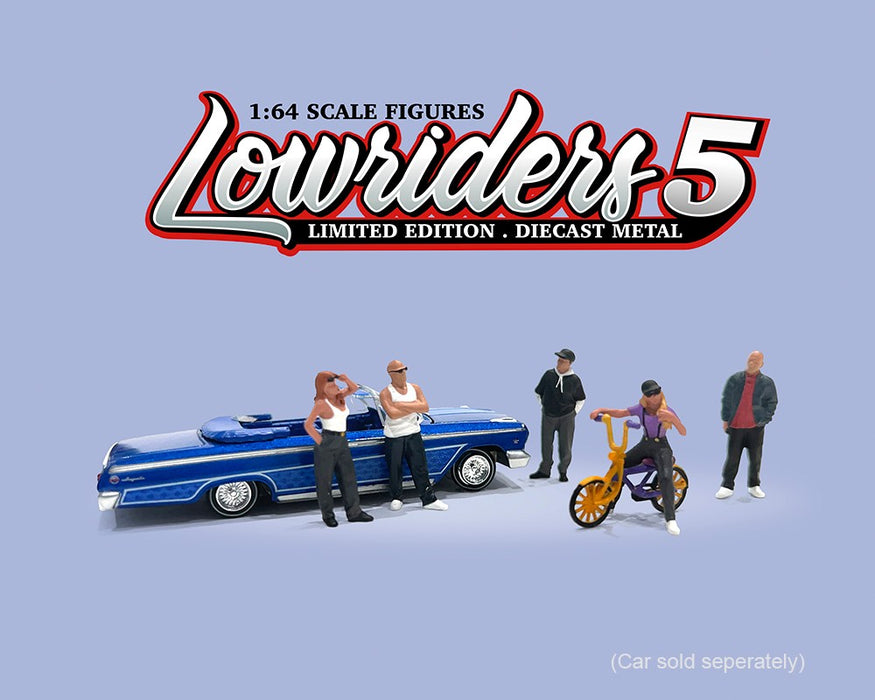 Figures Lowriders 5 - 6 Piece metal set - American Diorama - 1/64 - AD-2427MJ Passion Diecast