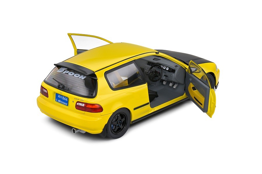Honda Civic (EG6) Spoon Version - Yellow Carnival - 1991 - Solido - 1/18 - S1810402 - Passion Diecast 
