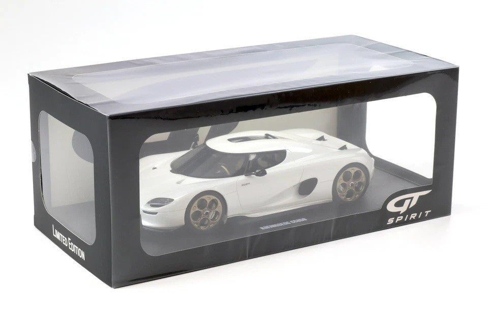 KOENIGSEGG CC850 CRYSTAL WHITE 2024 - 1/18 - GT SPIRIT - GT903