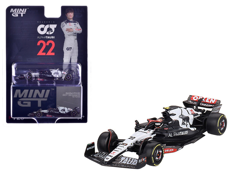 AlphaTauri AT04 No.22 Yuki Tsunoda 2023 F1 2023 Australian GP - Mini GT - 1:64 - MGT00726 Passion Diecast