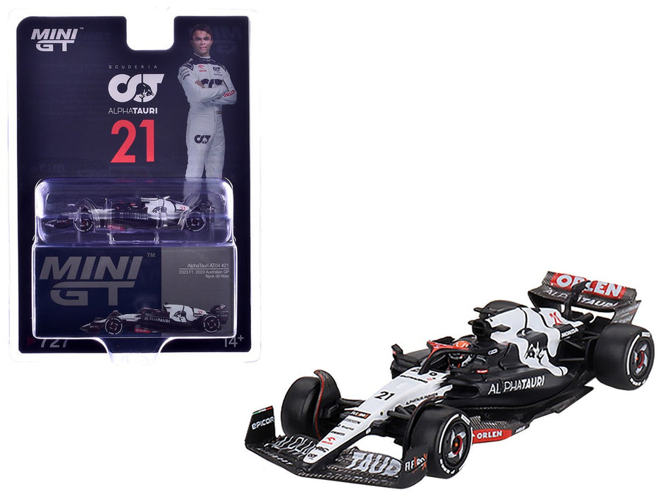 AlphaTauri AT04 No.21 Nyck de Vries 2023 F1 2023 Australian GP - Mini GT - 1:64 - MGT00727 Passion Diecast