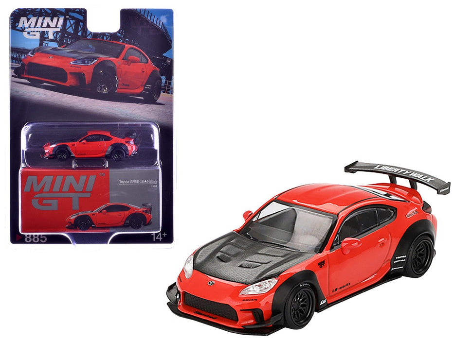 Toyota GR86 LB★Nation - Red - Mini GT - 1:64 - MGT00885 Passion Diecast