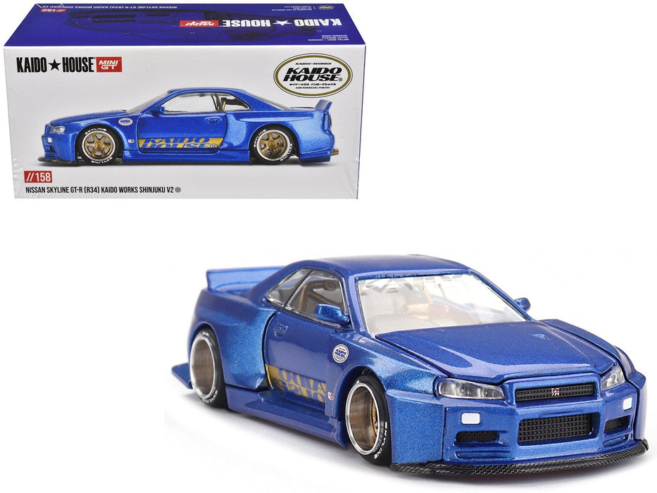 Kaido★House - Nissan Skyline GT-R (R34) Kaido Works V2 Aero SHINJUKU V2 - Mini GT - Mijo Exclusives - 1/64 - KHMG158