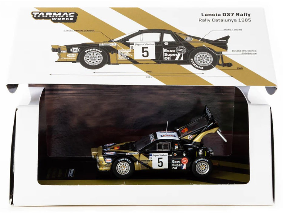 Lancia 037 Rally No.5 Rally Catalunya 1985 - Black - Tarmac Works - 1/64 - T64P-TL002-85CAT05