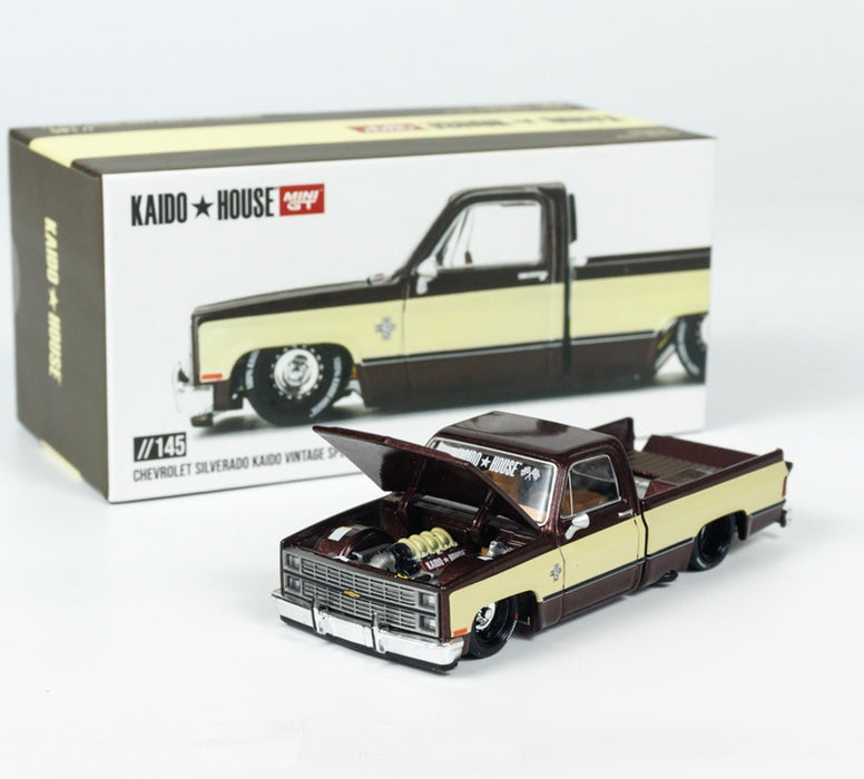 Kaido★House - CHEVROLET SILVERADO VINTAGE SPEC V1 - Mini GT - Mijo Exclusives - 1/64 - KHMG145 Passion Diecast