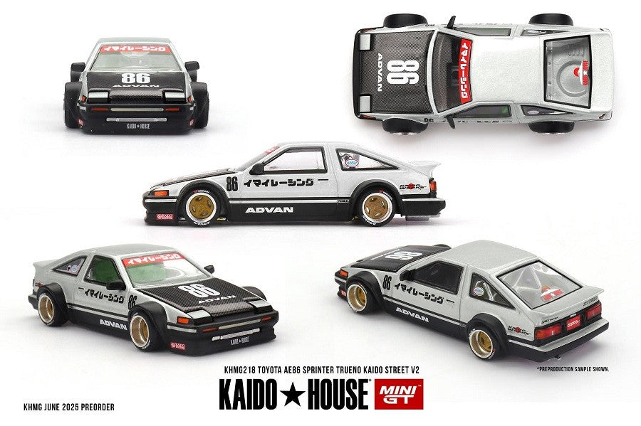 Toyota AE86 Sprinter Trueno Kaido Street V2 - Mini GT & Kaido★House 1/64 - KHMG218 Passion Diecast