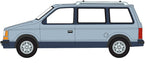 Plymouth Voyager 1987 in Ice Blue Poly and Twilight Blue Poly - Auto World - 1/64 - AWSP197 A