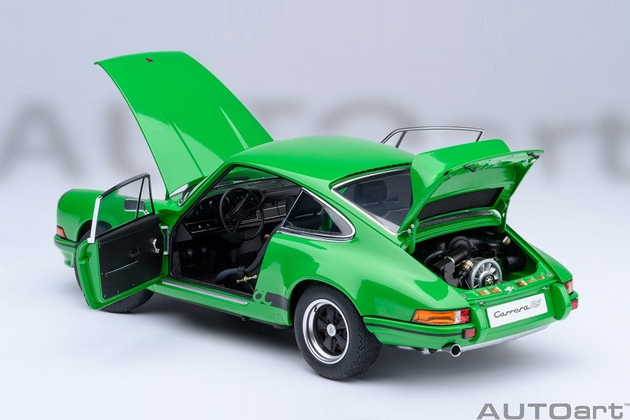 Porsche 911 Carrera 2.7 RS (Viper Green with Black stripes) - Autoart 1/18 - 78034 - Passion Diecast 
