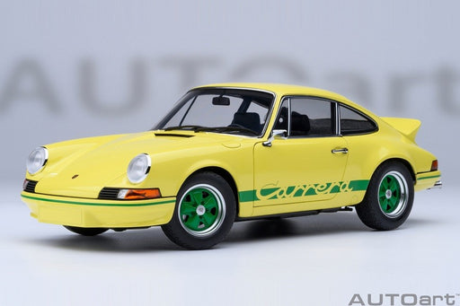 Porsche 911 Carrera 2.7 RS (Light Yellow with Green stripes) - Autoart 1/18 - 78033 - Passion Diecast 