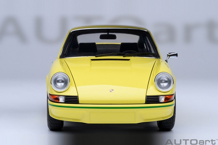Porsche 911 Carrera 2.7 RS (Light Yellow with Green stripes) - Autoart 1/18 - 78033 - Passion Diecast 