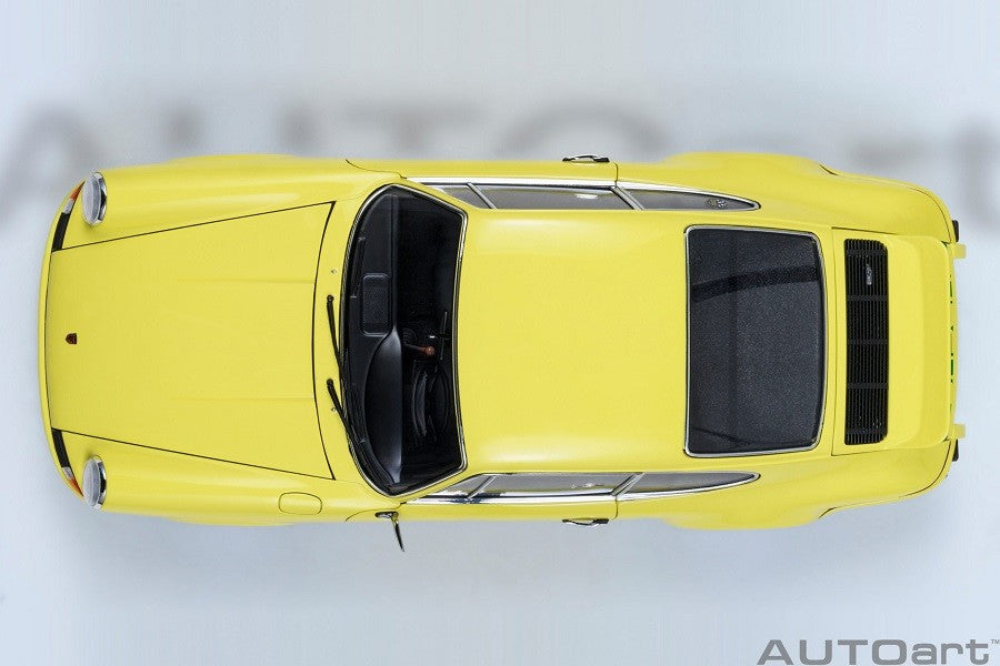 Porsche 911 Carrera 2.7 RS (Light Yellow with Green stripes) - Autoart 1/18 - 78033 - Passion Diecast 