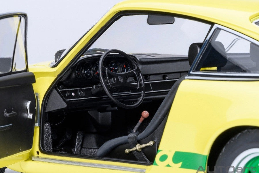 Porsche 911 Carrera 2.7 RS (Light Yellow with Green stripes) - Autoart 1/18 - 78033 - Passion Diecast 