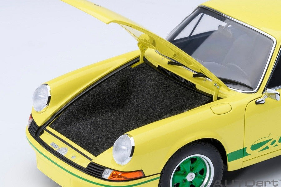 Porsche 911 Carrera 2.7 RS (Light Yellow with Green stripes) - Autoart 1/18 - 78033 - Passion Diecast 