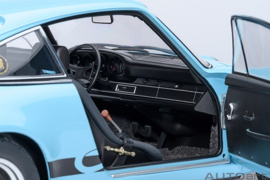 Porsche 911 Carrera 2.7 RS (Gulf Blue with Black stripes) - Autoart 1/18 - 78032 - Passion Diecast 