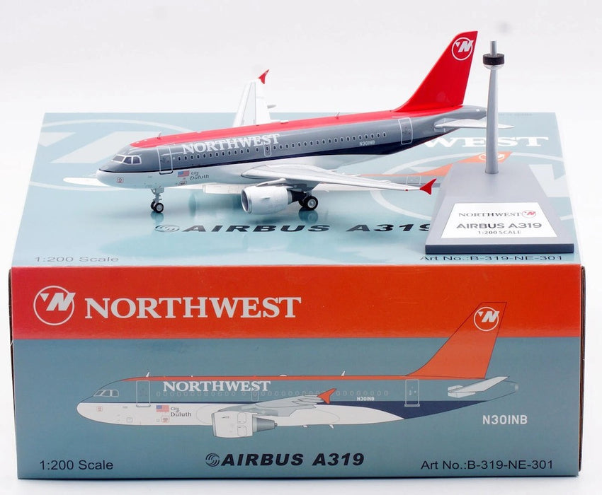 Northwest Airlines Airbus A319-114 / N301NB / B-Models / 1:200 / B-319-NE-301