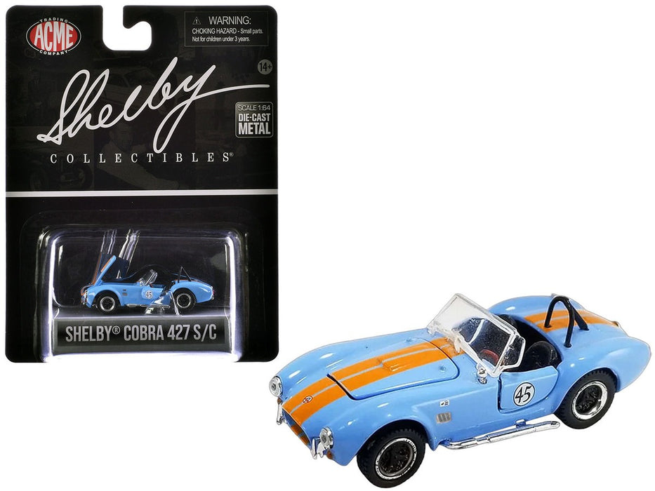No.45 1965 SHELBY COBRA 427 S/C - GULF COLORS -  Shelby Collectibles 1/64 - SC-705-45 - Passion Diecast 