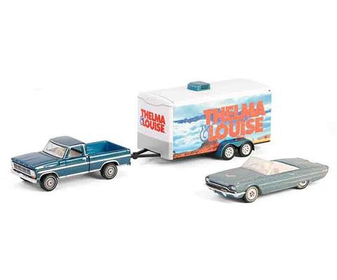 1966 Ford Thunderbird Convertible & 1967 Ford F-250 - Hollywood Hitch & Tow Series 13 - Greenlight - 1-64 - 31180 B