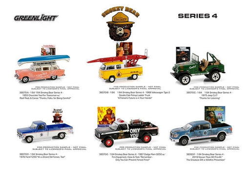 Smokey Bear Series 4 - Assortment - 1/64 Greenlight - 38070 Passion Diecast