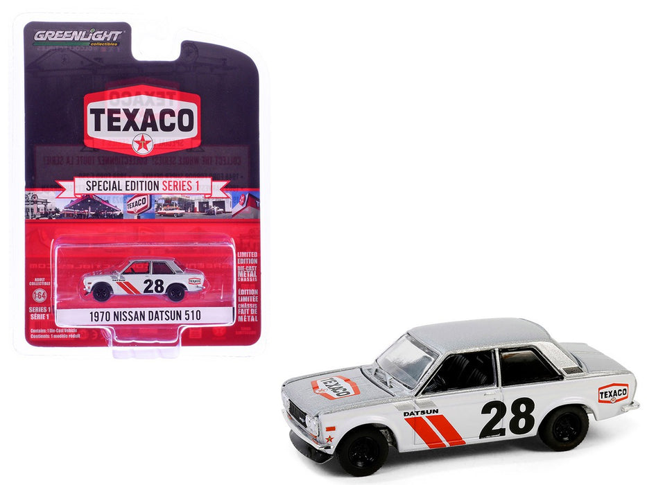 Texaco - 1970 Nissan Datsun 510 Widebody - Texaco Special Edition Series 1 - 1/64 Greenlight - 41165 C