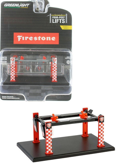 Firestone Four-Post Lift - Auto Body Shop - Four-Post Lifts Series 6 - 1/64 Greenlight - 16210 B