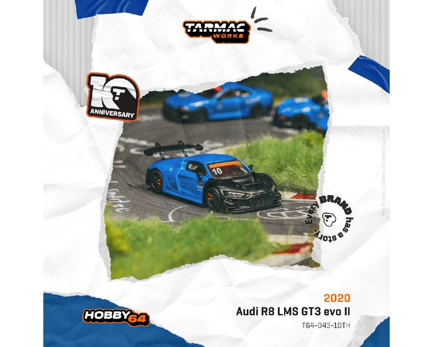 Audi R8 LMS GT3 evo II Tarmac Works 10th Anniversary Limited Edition - Tarmac Works - 1/64 - T64-043-10TH Passion Diecast