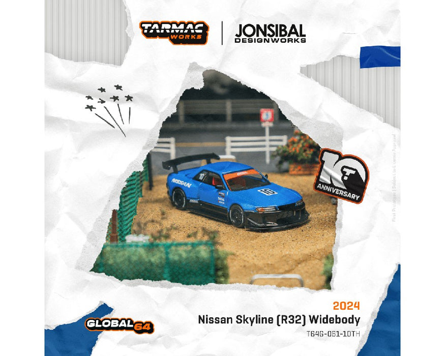 Nissan Skyline (R32) Widebody Tarmac Works 10th Anniversary Limited Edition - Tarmac Works - 1/64 - T64G-061-10TH