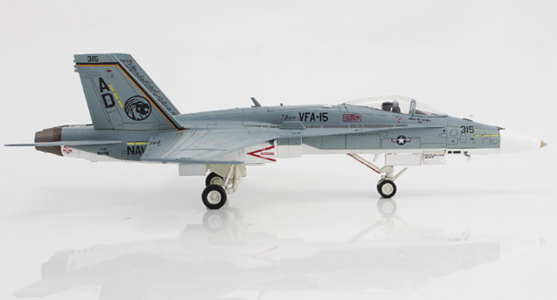 (Preorder) McDonnell Douglas F/A-18C Hornet / USN VFA-106 Gladiators, Retro TAC Demo Jet, March 2017 / Hobby Master 1:72  HA3590
