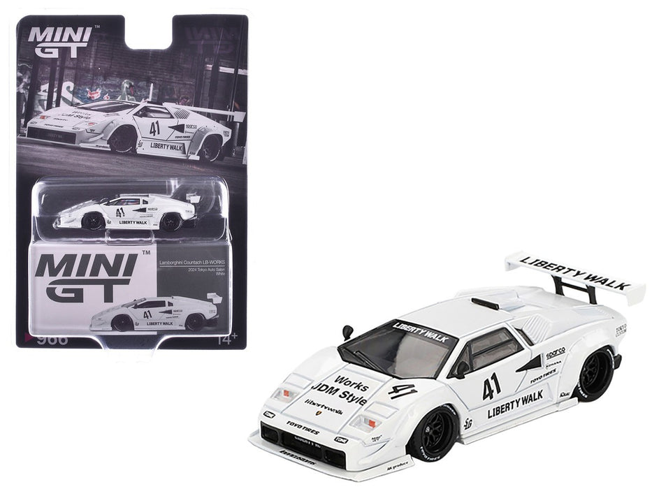 Lamborghini Countach LB-WORKS White 2024 Tokyo Auto Salon - Mini GT - 1:64 - MGT00966 Passion Diecast