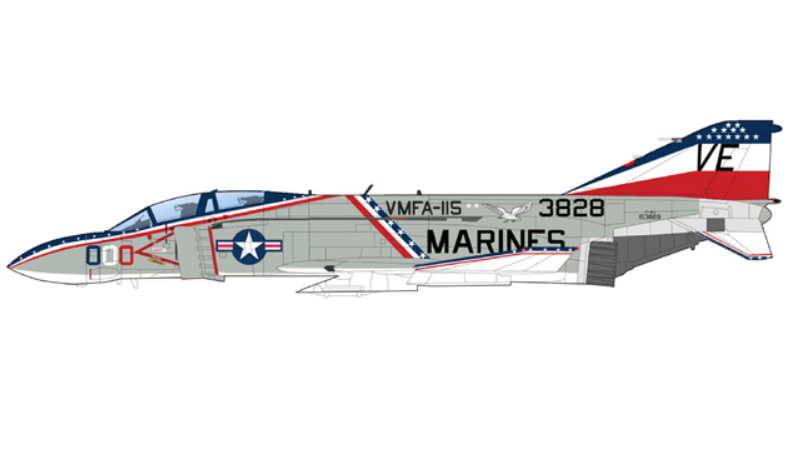 McDonnell Douglas F-4J Phantom II / USMC VMFA-115, MCAS Iwakuni, Japan, 1976 / Hobby Master 1:72  HA19078