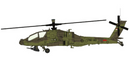 (Preorder) Hughes AH-64E Apache Guardian / Indonesian Army, Indonesia / Hobby Master 1:72  HH1222