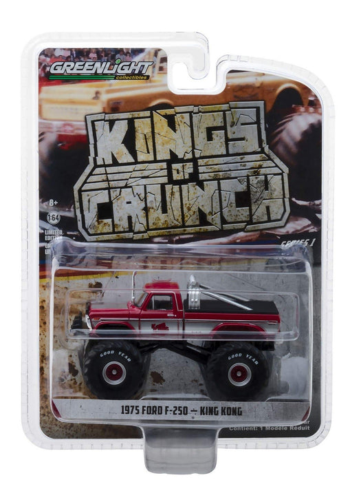King Kong - 1975 Ford F-250 Monster Truck Kings of Crunch Series 1  GreenLight 1/64   49010 C  Passion Diecast 
