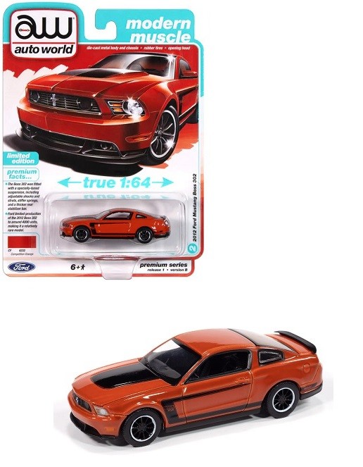 2012 Ford Mustang Boss 302 Competition - Auto World - 1/64 - AW64502B B