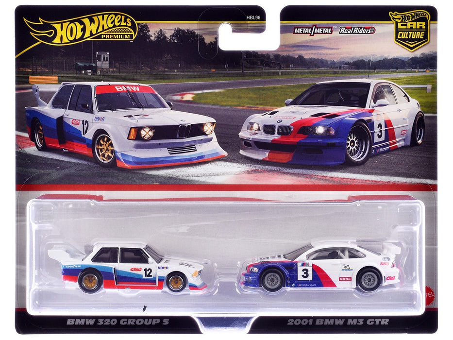 Car Culture 2 Pack BMW E320 & 2001 BMW M3 GTR - Hot Wheels 1:64 - JBK99 - Passion Diecast