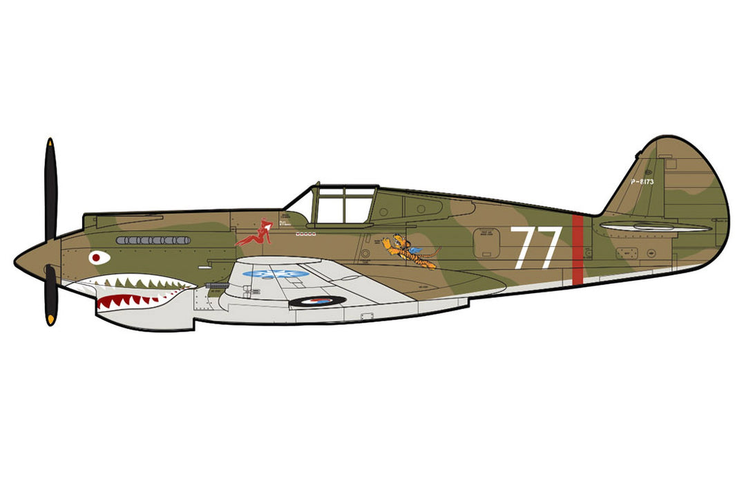 (Preorder) Curtiss P-40B Warhawk / AVG Flying Tigers 3rd PS, Burma, November 1941 / Hobby Master 1:48 HA9207