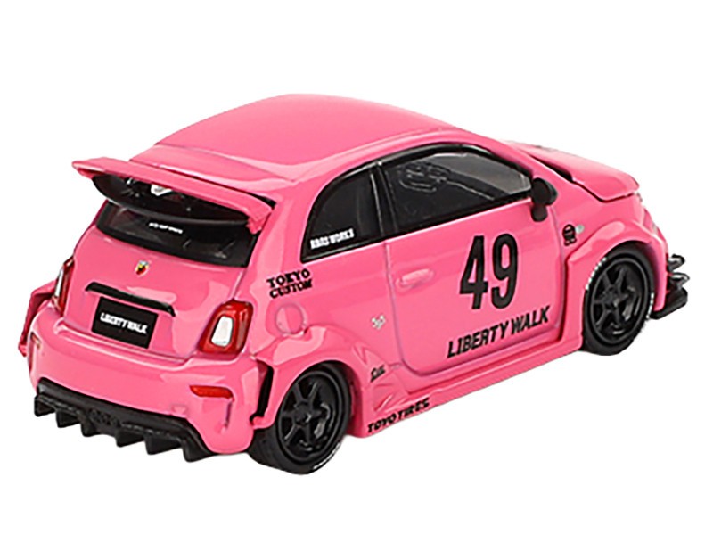 ABARTH 595 LB-WORKS x Abas Works Pink - Mini GT - 1:64 - MGT00851 Passion Diecast