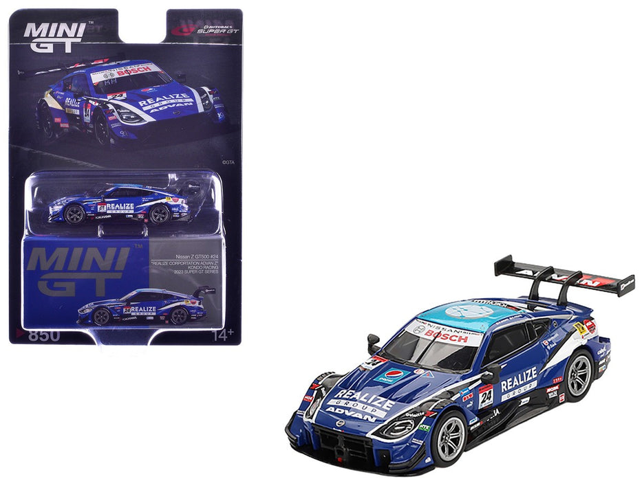 Japan Exclusive Nissan Z GT500 REALIZE CORPORTATION ADVAN Z KONDO RACING 2023 SUPER GT - Mini GT - 1:64 - MGT00850