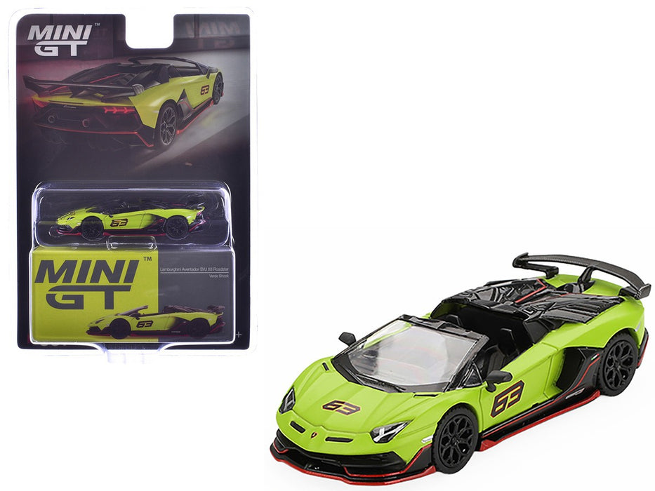 Lamborghini Aventador SVJ 63 Roadster - Verde Shock - Mini GT - 1:64 - MGT00887 Passion Diecast